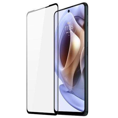 SKALO Moto G31 / G41 / G71 Heltäckande Skärmskydd Härdat Glas - Svart