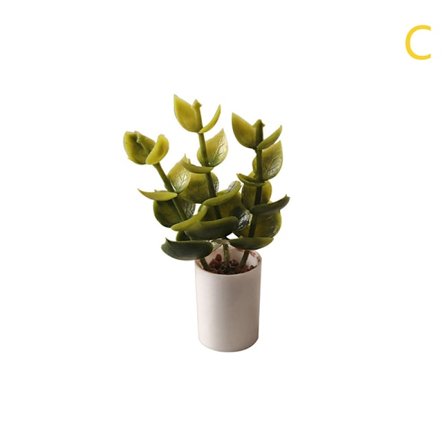 1:12 Dukkehus Miniature Potted Green Leaves Pot Bonsai Garden