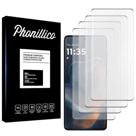 Karkaistu lasi Motorola Edge 60/Edge 60s/Edge 60 Pro/Edge 60 Fusion [Pakkaus 4] Näytönsuojakalvo Phonillico