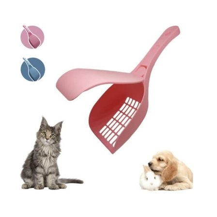 Kattesandsskovl med anti-spild låg | kattesandsskovl til åbne og lukkede kattebakker | sandskovl til alle typer