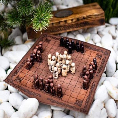 Viking Sjakk Kongens Bord Hnefatafl Resin Håndverk Hjem Og Interiør Dekorative Ornamenter