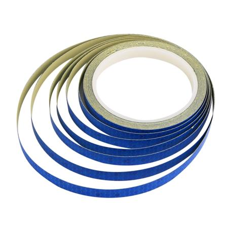 2 ruller sykkel sykling reflekterende klistremerker sikkerhetshjul klistremerke stripe tape (blå)