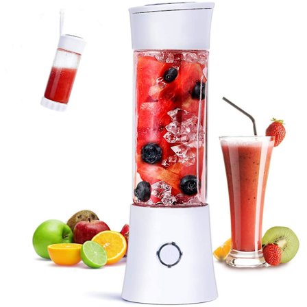 Kannettava Blenderi, Matkablenderi Smoothie-Tehosekoitin 480ml USB-Latautuva Mehukone Sekoitin 100w Mini Henkilökohtainen Hedelmäblenderi 6 