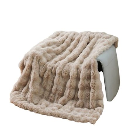 Mysig dubbelsidig filt för säng, soffa, vardagsrum, kamelmönster, 100x160cm