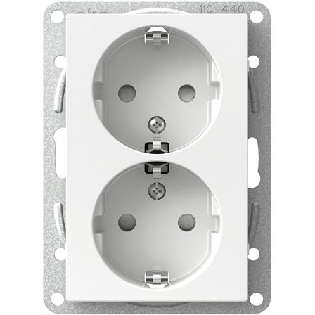 Schneider Electric Exxact WDE002184 Stikkontakt jordet, 2-veis, lav, Strømbrytere & vegguttak