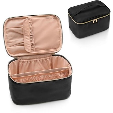 Toilet taske - Makeup taske - Bærbar makeup taske - Sort