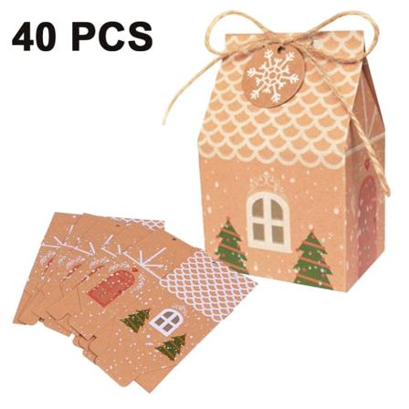 40-pack premium joululahjapaperipussi, jossa on uudelleenkäytettävää käsityöpaperia