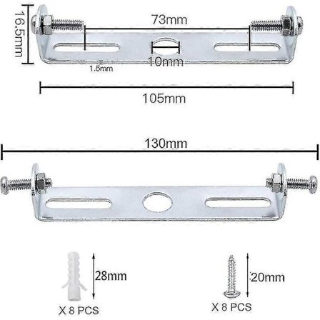 4 kpl Kattokiinnike 105mm Riippuvalaisimen Tarvikkeet Kattokruunu