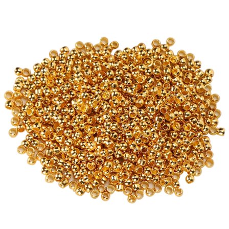 500 st Crimp Beads Runda Distanslösa Stopp Terminators Spetsar för Halsband Armband DIYGolden