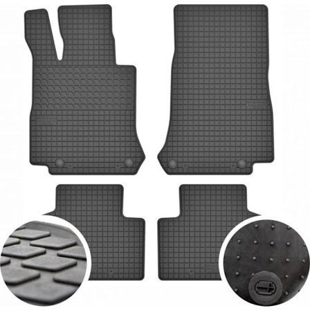 Entrématta - INGENNAMN - 190304 - Gummi - För Mercedes-Benz GLC C253 - Svart