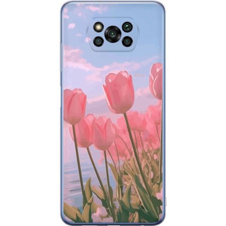 Mobilskal till Xiaomi Poco X3 Pro med Rosa Tulpaner
