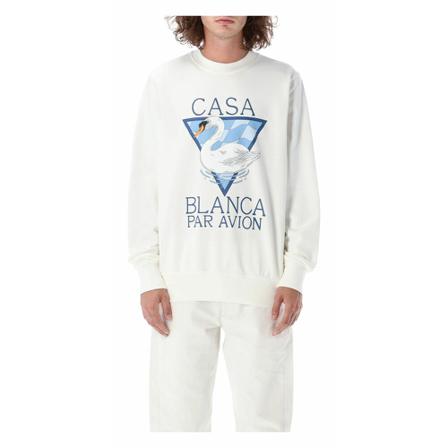 Casablanca, Round-neck Knitwear Wit, Heren, Maat:S