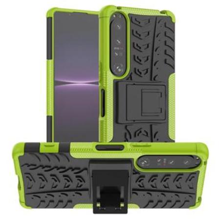 Anti-slip Sony Xperia 1 Iv Hybrid Skal - Grön / Svart Tvåfärgad