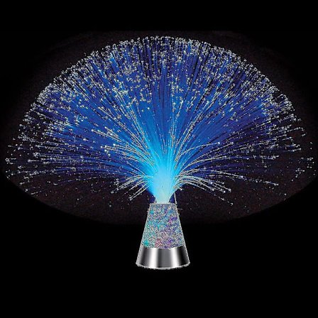 Fiberoptisk nattelys med farveskiftende krystal LED-bordlampe