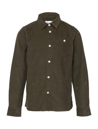Corduroy Shirt - Gots/Vegan Khaki Knowledge Cotton Apparel