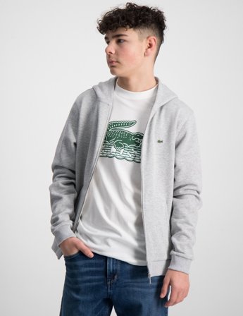 Lacoste SWEATSHIRT ZIP HOOD Gris Sweats à capuche Garçon - Kids Brand Store
