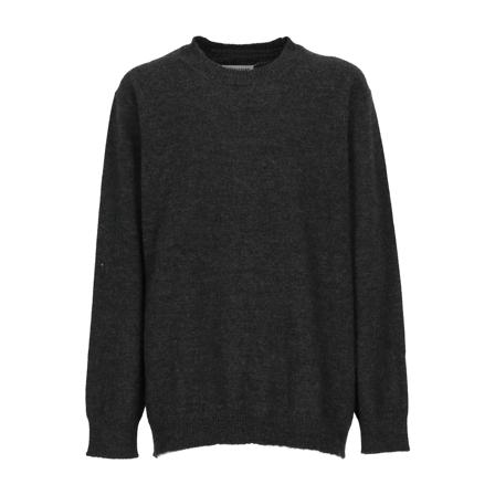 Maison Margiela, Round-neck Knitwear Szary, Mężczyzna, Rozmiar: L