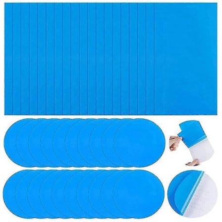 40 Stycken Poollagningssats Självhäftande Reparationslappar PVC Pool Liner Lappar För Uppblåsbara Sängar Badringar Kajaker Pooler (rektangel/rund)
