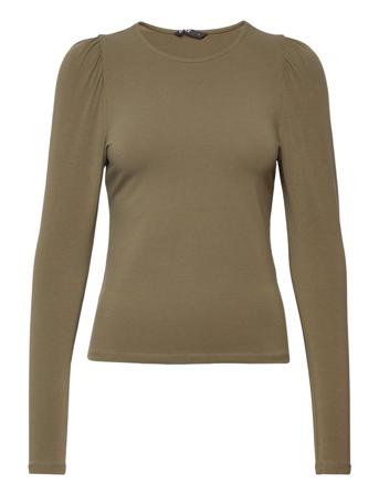 Onllive Love L/S Puff Top Jrs Noos T-shirts & Tops Long-sleeved Vihreä ONLY