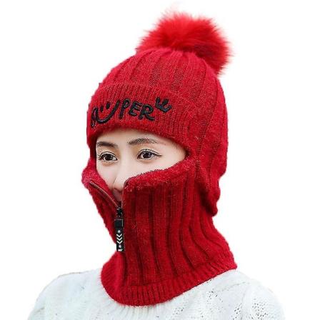 Naisten talvinen neulottu pipo korvanlämmittimillä, villapipo, lämmin ja paksu, korealainen tyyli, trendikäs, sopii kaikkeen, syksy ja talvi, 