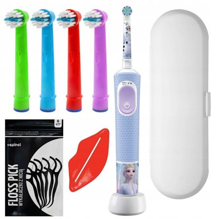 Elektrisk tandborste barn - Oral-B - Vitality Pro 103 Frozen - med 4 munstycken och reseetui