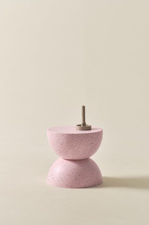 Jotex - Sidebord, Diameter 35 Cm Rosa terrazzo - BLANES - Kjøp Sidebord & småbord hos Jotex