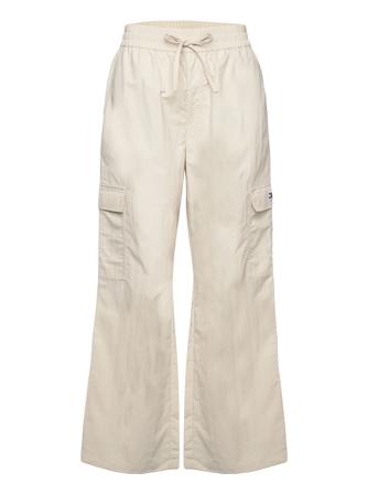 Tjw Daisy Elasticated Cargo Pant Bottoms Trousers Cargo Pants Cream Tommy Jeans