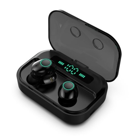 M7 TWS V5.0 Binaurala trådlösa stereo Bluetooth-headset med laddningsfodral och digital display