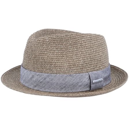 Stetson - Beige straw Hatt - Trilby Toyo Khaki Straw Hat @ Hatstore