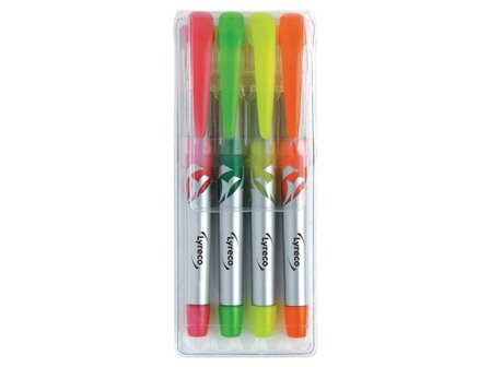 Lyreco Överstrykningspenna 4 färger 4/fp - Lyreco - Kontorsmaterial - Pennor - Överstrykningspennor