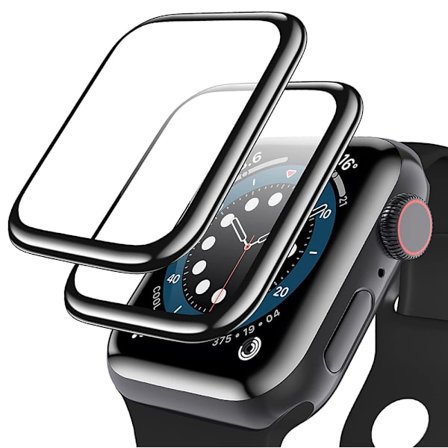2-PACK Skärmskydd Apple Watch Series 4/5/6/SE 40/44mm Svart ram