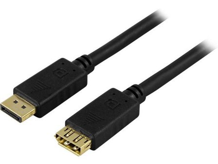 Deltaco DisplayPort-forlengelseskabel - 1 m