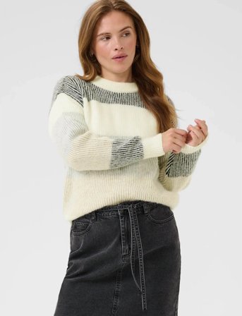 Kaffe Kaneve Crewneck Pullover - White - L