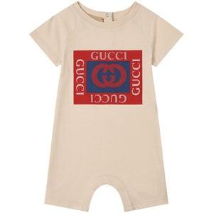 Kids - Gucci Beige Logo T-Shirt 6-9 months - All in ones - 6-9 months - White