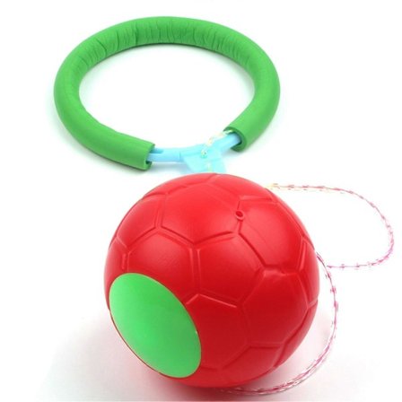 Ankel Skip Ball til Børn Farverig Hop Spring Legetøj Spil Udendørs Sportsunderholdningslegetøj Rød