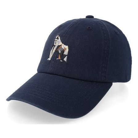 Origami - Blå unconstructed Keps - Origami Gorilla Stone Washed Navy Dad Cap @ Hatstore
