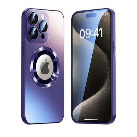 Magnetic Case iPhone 16 Pro Max fodral med linsskydd - Lila