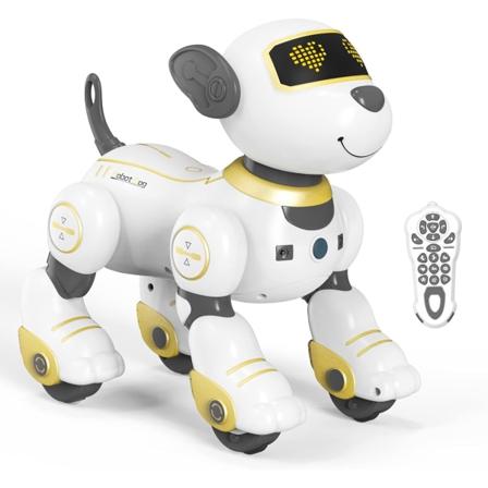 Kaukosäätimellä ohjattava robottikoiralelu lapsille, ohjelmoitava robottipentu, älykäs interaktiivinen stunt-robottikoiralelu lapsille 3-8-vuotiaille 