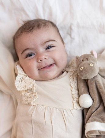 Teddykompaniet Diinglisar, Blankie, Hippo, Mud - Grey - 35X35CM