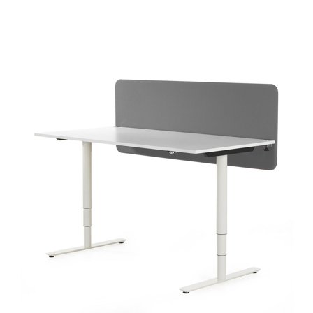 Bordsskärm m.beslag 160x65 Dox 52-mel.gr - Lyreco - Kontorsmöbler och inredning - Skärmar - Bordsskärmar