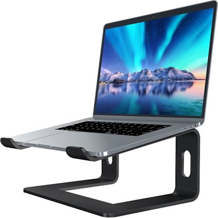 Ergonomisk bærbar stativholder for Mac MacBook Pro Air og alle Apple bærbare datamaskiner, kompakt bærbar reiseholder for 10-15,6 tommers bærbar PC