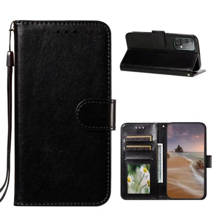 Samsung Galaxy A52 / A52s - Solid Plånboksfodral - Svart Black Svart
