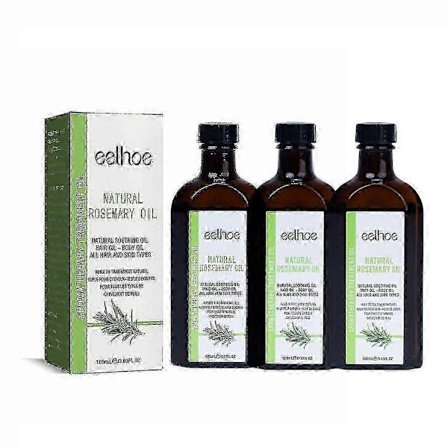 1-3 st 100 ml Rosmarinolja för Hårväxt & Hud Naturlig & Vegansk