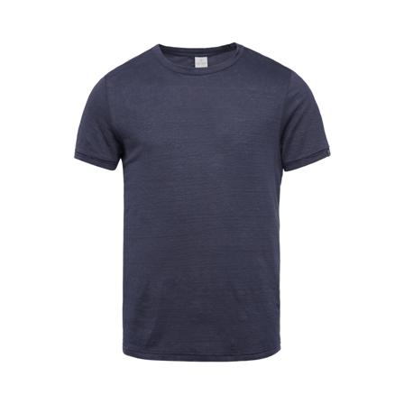 Cast Iron T-Shirt CI S/S R-Neck Linen Slim FIT , Blauw , Heren , Maat: M