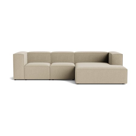 Lissabon Chaiselong Sofa, Højrevendt, Slidstærkt Kvalitetsstof, Nordic Mørk Beige, 300x170x72cm - Sofa, Chaiselong