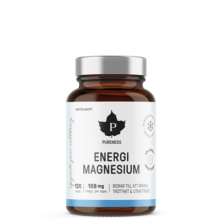 Mineraler Pureness Energi Magnesium 120 kapsler - Bodyman.dk
