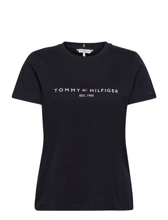 Heritage Hilfiger C-Nk Reg Tee T-shirt Top Sort Tommy Hilfiger