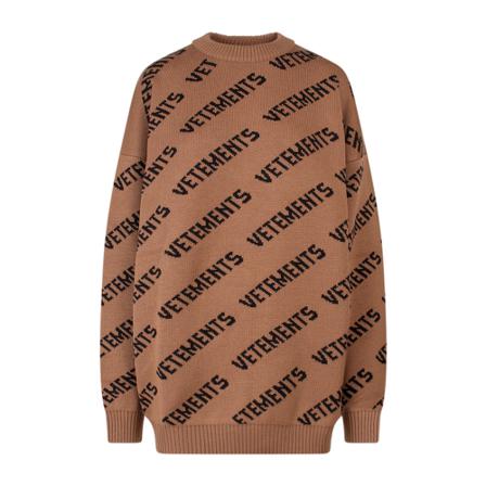 Vetements, Knitwear Ua 53Kn 300C Brązowy, Kobieta, Rozmiar: S