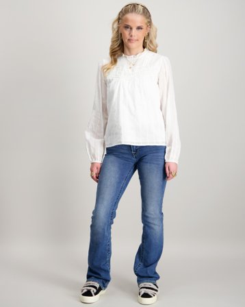 Kids ONLY KOGRHEA L/S GLITTER TOP WVN Beige Toppar/Blusar Tjej - Kids Brand Store