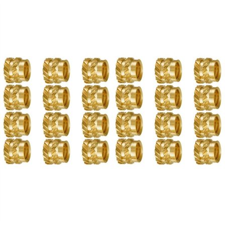 200 stk M3 Messing Knurlet Tråd Varmebestandig Sett Innsats Innebygd Mutter, M3X5X4, for 3D-skriver Voron 2.4 osv.